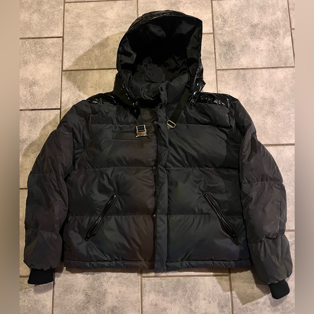Gvapi Down Jacket Mens Large Hooded Puffer Goose Down Limited Edition Rare
